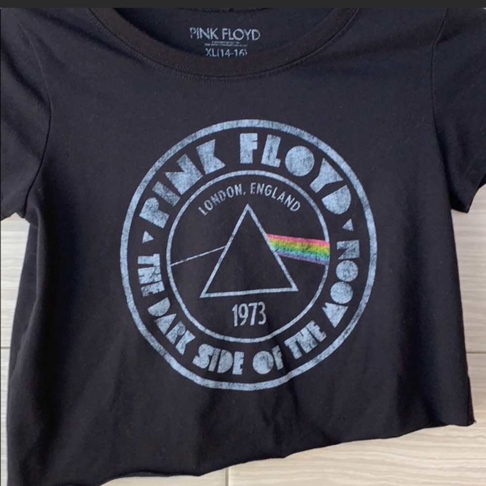 Pink Floyd band tee cropped